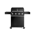 BURNHARD® Gasgrill 4-Brenner, 15 kW, 4 Edelstahlbrenner, Piezo-Zündung, große Grillfläche 70x41,5 cm, Gussrost, für bis zu 15 Personen, Outdoor BBQ – Big FRED Base