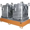 Auffangwanne 1000l L2650xB1300xH435mm Stahlbl.m.Gitterrost gelborange BAUER