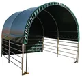 Weidezelt Pferde 3 x 3 m Weideunterstand PVC Plane Sturmfest offene Seiten 9 m²