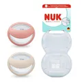 NUK Perfect Match Baby Schnuller | 0-6 Monate | Stillfreundlich, Orthodontische Schnuller | 95% Akzeptanz bei Babys** | Beige/Rot | 2 Stück