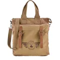Greenburry Shopper Vintage Aviator Handtasche Damen khaki Canvas 36x38cm