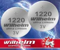 2 x CR1220 WILHELM Lithium Knopfzelle 3V 40mAh ø12x2,0mm Batterie DL1220