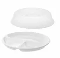 WESTMARK Mikrowellenbehälter Set, 2tlg., Menüteller und Abdeckhaube, ø je 25 cm, Kunststoff, PP, Temperaturbeständig von -20 °C bis + 90 °C, BPA-frei