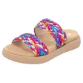Remonte Pantolette, Plateau, Bequemschuh, Sommerschuh mit Riemchen in Flechtoptik bunt 38 EU
