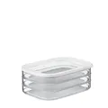Mepal - Vorratsbehälter Wurstwaren Modula 3-lagig - Kühlschrank - Vorratsbox mit Deckel - Geeignet zur Aufbewahrung von Fleischprodukten - 3 Separate Kühlschrank - Vorratsboxen - 1650 ml - White