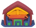 Happy Kidz Bausteine Haus mit Möbel Farbe: rot-blau 21403215064_rot-blau