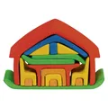 Bunte Stapelformen/ Steckspiel Haus mit Möbel, Möbelhaus rot Glückskäfer 523266