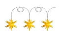 Sterntaler Sternenkette | Baby-Sternenkette | 3 Sterne | 18 Zacker | 8cm | Innen | LED | Batterie | mit Timer, Farbe:gelb