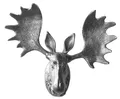 Deko Geweih Elchkopf "silber" (Größe: M) - Wandfigur, Wanddeko, Elchgeweih