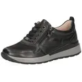 Caprice 23760 (Leder, mit seitlichen Reissverschluss) schwarz Damen Sneaker schwarz 38 EU