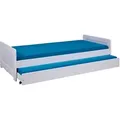 Surf Bett 90x200cm Mit 1 Ausziehbares Bett Weiß.
