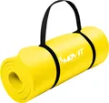 MOVIT Gymnastikmatte Pilates, Gymnastik, Yoga, Matte - hautfreundlich und , Yogamatte für Zuhause oder Unterwegs - 183x60x1,0cm, Gelb