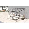 Westmann Aluminium Terassenüberdachung mit Doppelstegplatten "Bruce",schwarz,313 x 300 x 225-270 cm (L x B x H)