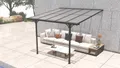 Westmann Aluminium Terassenüberdachung mit Doppelstegplatten "Bruce", schwarz, 313 x 300 x 225-270 cm (L x B x H)
