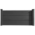 HORI Zaun HORI WPC Sichtschutzzaun Stecksystem, Gartenzaun witterungsbeständig, Robuster Gartenzaun, Modernes Lamellenzaun, Langlebiger Sichtschutz grau 90 cm x 0.90 cm