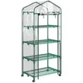 Outsunny Foliengewächshaus,, Transparent, Metall, 50x165x69 cm, Gartenzubehör, Hochbeete