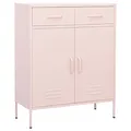 vidaXL Lagerschrank Sideboard Kommode Anrichte Stahlschrank Schrank Beistellschrank Mehrzweckschrank Bücherschrank Standschrank Rosa 80x35x101,5cm Stahl