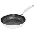 HSN Edelstahlpfanne 20cm - Silber/Schwarz