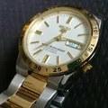 Seiko 5 Sports Gold Plated Men's SNKE04K1 SNKE04 Watch +Worldwide Warranty DE*au