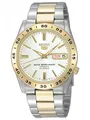 Seiko 5 Damenuhr Automatik Bicolor mit Edelstahlband 36 MM Tag/Datum 5 ATM SNKE0