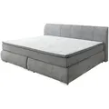 Familien-Boxspringbett  Flint ¦ grau ¦ Maße (cm): B: 248 H: 108