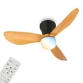 Deckenventilator mit Beleuchtung Fernbedienung Ventilator mit Licht Dimmbar CCT