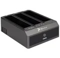 Reagle Festplatten Dockingstation für 2,5” & 3,5” HDD/SSD, 3 Einschübe, Offline Klonfunktion, USB 3.2 Gen 1, 18TB, Aluminium, SuperSpeed 5 Gb/s, Plug & Play, inkl. Netzteil & USB-Kabel