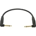Klotz KIK Pedal Patcher 0,9 m - Patchkabel mono - 6,1 mm - 115 pF/m - Doppelte Schirmung - Schwarz - Für Musikinstrumente, Verstärker, Lautsprecher