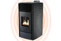 NEMAXX Pelletofen P12 Schwarz 13,6 kW  bis 120m³ Start-Reinig. & mech.Wartungs-Reinig., (ECO-Modus,Wochenprogramm,Fernbedienung,WiFi-Ready (optional),Timer), Multifunktionsdisplay, Vakuum- & Überhitzungsschutz, Auto-Pelletzufuhr