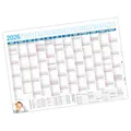 itenga XXL Premium Jahresplaner 2026 Wandkalender DIN A0 (118,9x84,1cm) 250g/m² gerollt stabil blau