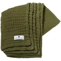 nordic coast company Musselindeckeoliv, Olivgrün, Textil, 80x80 cm, Schlafen, Babybett-Ausstattung, Babydecken & Babykissen, Babydecken