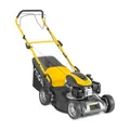 STIGA Combi 48 S – Rasenmäher mit Radantrieb, 139 cm³ Benzinmotor, 46 cm Schnittbreite, 60 L Grasfangkorb, Mulchstopfen inklusive