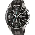 CASIO EDIFICE Chronograph EFV-550P-1AVUEF, Quarzuhr, Armbanduhr, Herrenuhr, bis 10 bar wasserdicht, Resinarmband schwarz