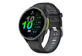 Wigento Smartwatch-Armband Für Garmin Forerunner 970 Silikon Armband mit Silber Schnalle Schwarz, Zweifarbig, Silberschließe, verstellbar
