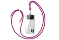 EAZY CASE Handykette Universal für jedes Smartphone zum Umhängen, Hülle für Unterwegs Handyband mit jeder Hülle kombinierbar Pink Silber