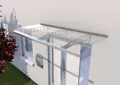 Gutta Pultvordach PT/ET 200 | Edelstahl | Haustürvordach 2000 x 900 mm