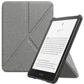 MoKo Hülle für All-New Amazon 7" Kindle Paperwhite 12th Generation 2024, Origami Ständer Hülle mit Magnetic PC Rückseite Cover, Denim Grau