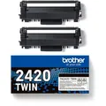 Brother TN-2420 TWIN Doppelpack, 2 x 3000 Seiten, Toner schwarz, 2 Stück