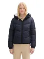 TOM TAILOR Denim Damen Puffer Jacke mit Kapuze,10668 - Sky Captain Blue, XXL