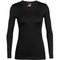Icebreaker Damen Merino 200 Oasis Langarmshirt - L - BLACK