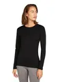 Icebreaker Damen Funktionsshirt 200 Oasis LS Crewe, Black, L, 104375001L