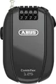 ABUS Kabelschloss Combiflex – Schloss zur Sicherung von Skiern, Helm, Kinderwagen und Gepäck – Trip 125 – 125 cm lang – 3 mm stark – mit Zahlencode – Schwarz
