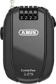 ABUS Kabelschloss Combiflex – Schloss zur Sicherung von Skiern, Helm, Kinderwagen und Gepäck – Trip 125 – 125 cm lang – 3 mm stark – mit Zahlencode – Schwarz