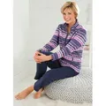 Hausanzug FEEL GOOD, Damen, Gr. 18/19, blau (marine, gemustert), 100% Polyester, Langarm, Homewear-Sets