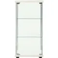 vidaXL Vitrine Hartglas Weiß
