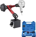 VEVOR Messuhr mit Magnetstativ & Aufbewahrungskoffer, 0,01 mm Genauigkeit, 0–0,76 mm Bereich, Mikrokugelgriff für Messungen in engen Bereichen, industrielle Bearbeitung & Inspektion