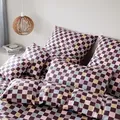 elegante Interlock Jersey Bettwäsche Scrabble Kissenbezug einzeln 40x80 cm | merlot - lila