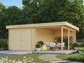 Fjordholz Holzgarage Modell Ken 28 mit Seitendach