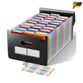 Akkordeon Ordner 26 Fächer Regenbogen Farben A4 Größe Kapazität