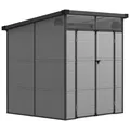 Gerätehaus Kunststoff 3,24m³ 190x191x215cm Geräteschuppen mit Pultdach Hellgrau